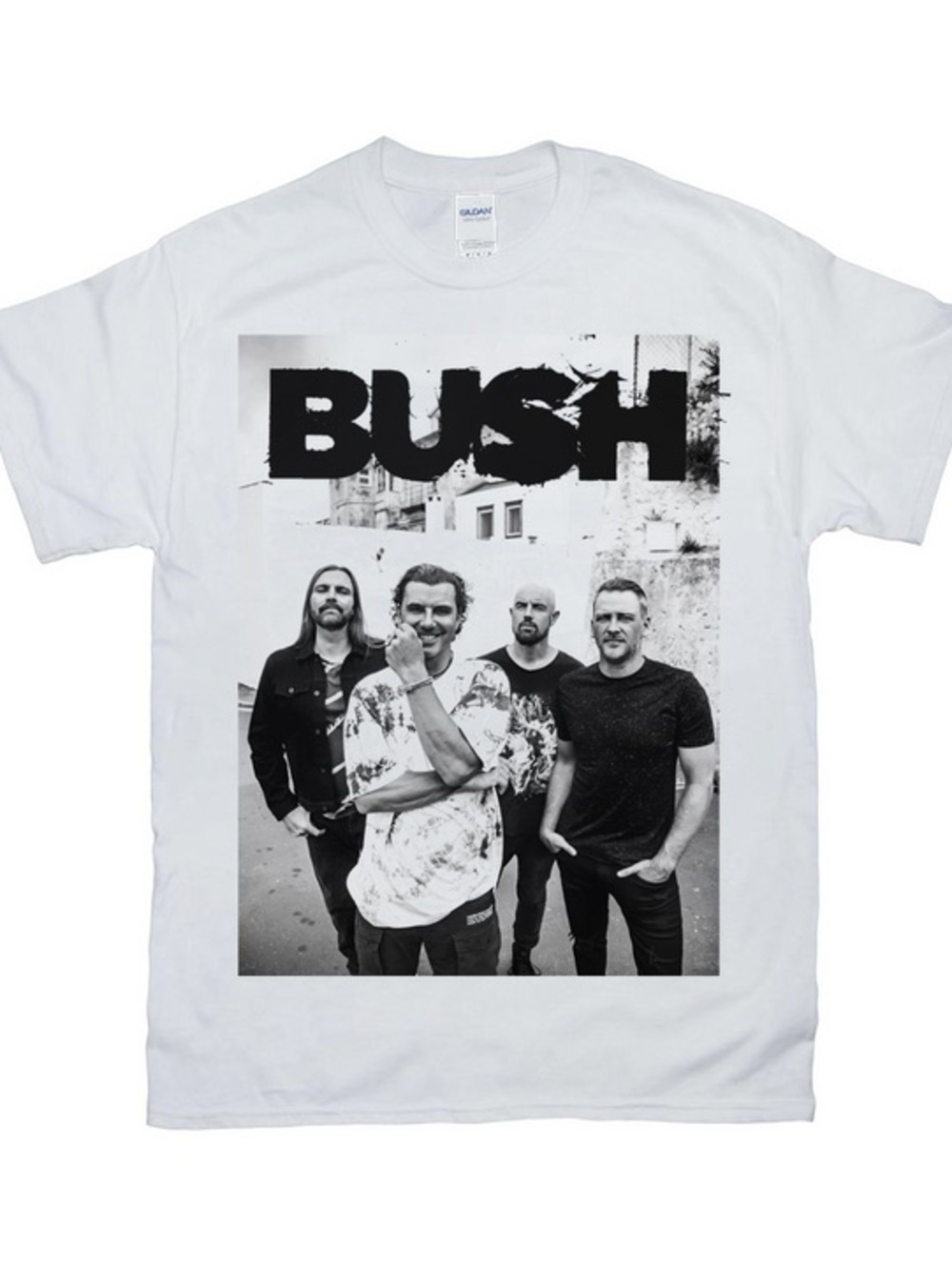 BUSH - Band Photo Short Sleeve Tee White NEW